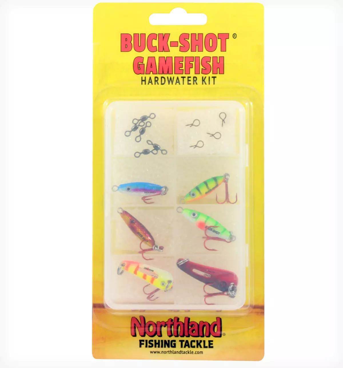 Studio photo of Northland Buck-Shot Gamefish Hardwater tackle kit. 